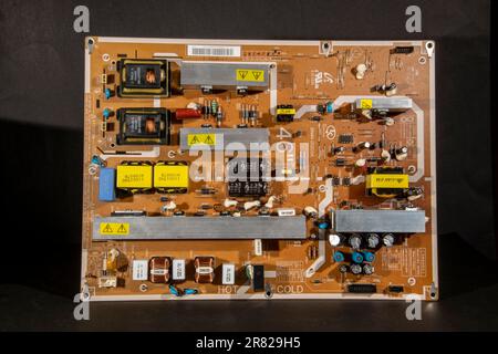 Netzteilplatine von Samsung tv Stockfoto