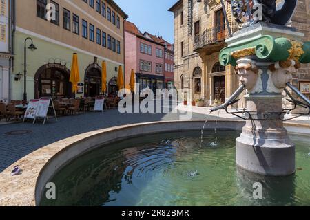 Brunnen im Rathaus in Bad Langensalza Stockfoto