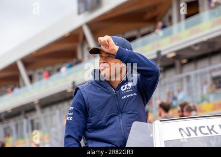 Nyck De Vries (NED) - Scuderia AlphaTauri. Vor dem Rennen am Sonntag, den 18. Juni - FORMEL 1 PIRELLI GRAND PRIX DU CANADA 2023 - vom 15. Bis 18. Juni 2023 im Circuit Gilles Villeneuve, Montreal, Quebec, Kanada Stockfoto