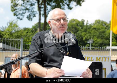 Im Bild: Carsten Liebig. Die Stadt Görlitz würdigt den Ehrenspielführer von Dynamo Dresden Hans-Jürgen „Dixie“ Dörner, indem sie den „Dixie-Dörner-Weg Stockfoto