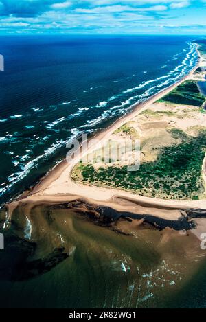 Luftaufnahme des PEI-Nationalparks, PEI, Kanada Stockfoto