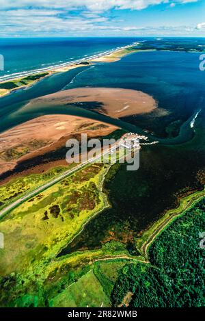 Luftaufnahme des PEI-Nationalparks, PEI, Kanada Stockfoto