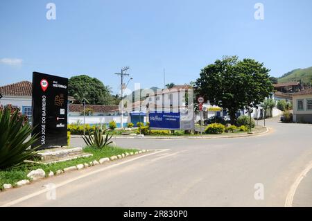 São José do Barreiro, São Paulo, Brasilien, 25. März 2023. Eintritt in das Stadtzentrum von São José do Barreiro. Stockfoto