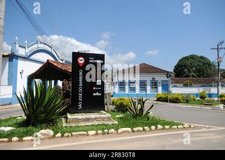 São José do Barreiro, São Paulo, Brasilien, 25. März 2023. Eintritt in das Stadtzentrum von São José do Barreiro. Stockfoto