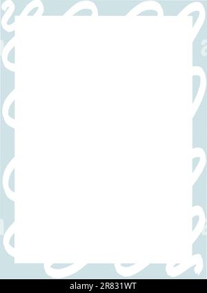 Rechteckiger Vektorrahmen auf weißem Hintergrund. Stock Vektor