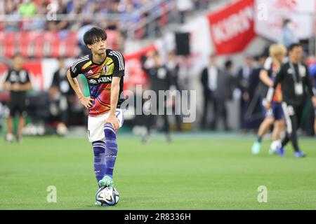 Toyota, Aichi, Japan. 15. Juni 2023. Kaoru Mitoma (JPN) Fußball : KIRIN Challenge Cup 2023 Spiel zwischen Japan 6-0 El Salvador im Toyota Stadion in Toyota, Aichi, Japan . Kredit: SportsPressJP/AFLO/Alamy Live News Stockfoto