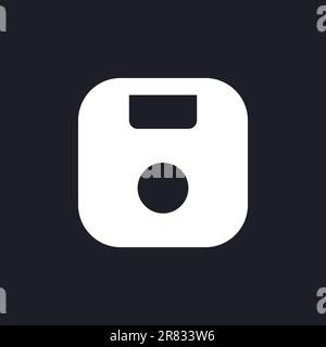 Speichern Sie das weiße Pixel Perfect Solid ui-Symbol Stock Vektor