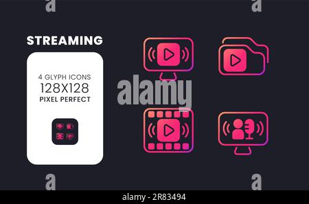 Streamen von rosafarbenen, durchgehenden Farbverläufen Stock Vektor