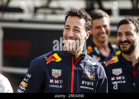 RICCIARDO Daniel (aus), Red Bull Racing Reserve Driver, Portrait während des Formel 1 Pirelli Grand Prix du Canada, 8. Runde der Formel-1-Weltmeisterschaft 2023 vom 16. Bis 18. Juni 2023 auf dem Circuit Gilles Villeneuve in Montreal, Kanada Stockfoto