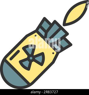 Vektorbild des Atombombensymbols. Stock Vektor