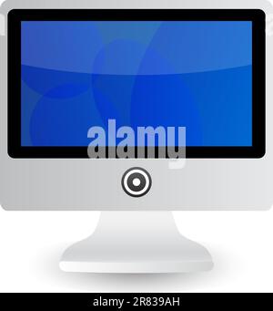 Computermonitor ist auch als Vektor im EPS-Format von Adobe Illustrator verfügbar, komprimiert in einer ZIP-Datei. Die Vektorversion kann auf jede Größe skaliert werden... Stock Vektor