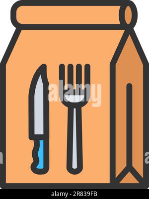 Vektorbild des Lieferbeutelsymbols. Stock Vektor