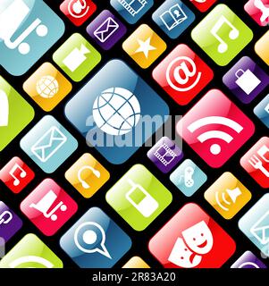 Smartphone-app-Icon legen Hintergrund. Vektor-Datei geschichtet für einfache Handhabung und Anpassung. Stock Vektor