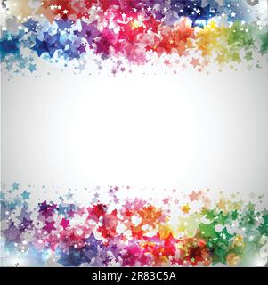 Abstrakt Design-Hintergrund bestehend aus bunten Sternen Stock Vektor