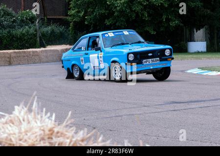 Ford Escort Rally Cars auf dem Flywheel Event im Bicester Heritage 2023 Stockfoto