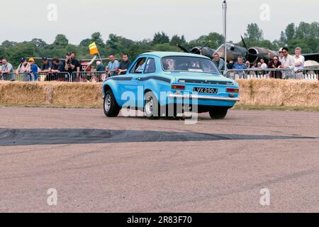 Ford Escort MK1 Rally Cars auf dem Flywheel Event im Bicester Heritage 2023 Stockfoto