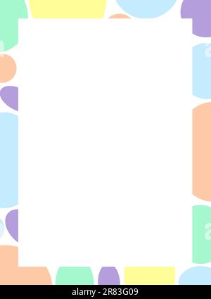 Quadratische Schablone mit farbigem Rahmen. Vektorbild Stock Vektor