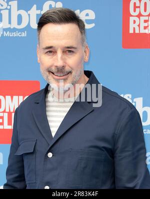 18. Juni 2023 – London, England, Großbritannien – David nimmt an der Vorstellung von Frau Doubtfire Gala im Shaftesbury Theatre Teil Stockfoto