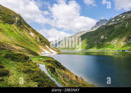 Schweiz, Kanton Uri, Oberalp Pass, Landschaft Stockfoto