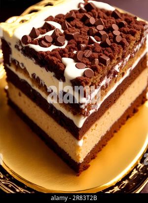 Ein köstlicher Kuchen zum Tee heitert einen immer auf Stockfoto