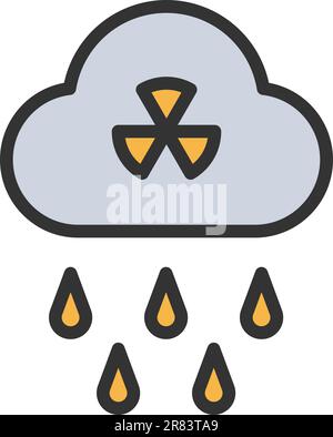 Vektorbild des Symbols „saurer Regen“. Stock Vektor