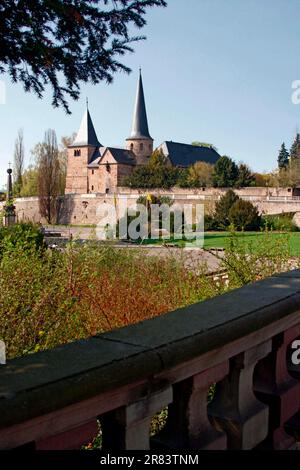 St. Michaels Kirche, geweiht 822, Fulda, Hessen, Deutschland Stockfoto