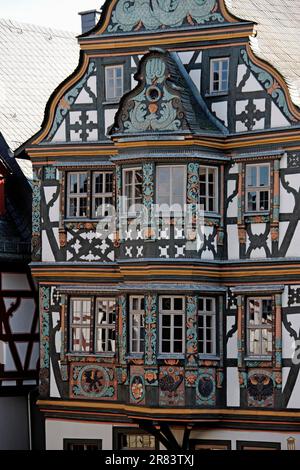 Fachwerkhaus, Killinger House, erbaut 1615, König Adolph, Idstein, Hessen, König-Adolph-Platz, Deutschland Stockfoto