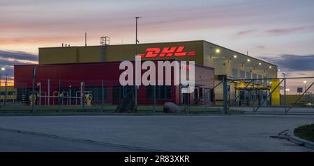 Logistikzentren von DHL Parcel Stockfoto