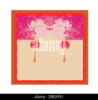 Chinese New Year Karte Stock Vektor