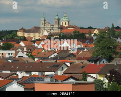 Basilika und Stadt Weingarten (Württemberg) in Oberschwaben Stockfoto