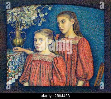 The Two Sisters, The Serruys Sisters, Georges Lemmen, 1894, Indianapolis Museum of Art, Indianapolis, Indiana, USA, Nordamerika Stockfoto