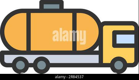 Vektorbild des Tankwagen-Symbols. Stock Vektor