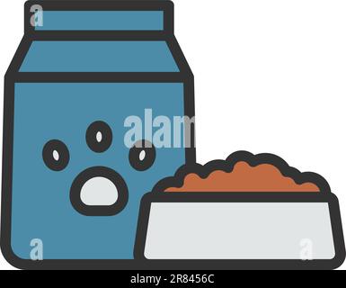 Vektorbild des PET-Food-Symbols. Stock Vektor