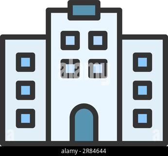 Vektorbild des Hotelsymbols. Stock Vektor