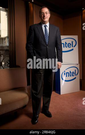 Portrait von Paul Otellini, Intel CEO Stockfoto