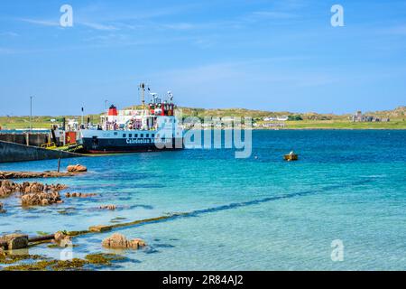 Fionnphort auf der Isle of Mull ist der Fährhafen für die Fähre Mull nach Iona. Isle of Mull, Schottland, Vereinigtes Königreich Stockfoto