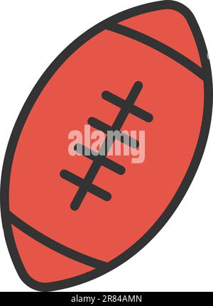 Vektorbild des Rugby-Ball-Symbols. Stock Vektor