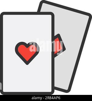 Vektorbild des Spielkarten-Symbols. Stock Vektor