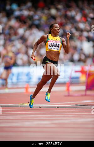 Anastasia Natalie LE-ROY nimmt an der 4x400 m langen Staffel bei der Leichtathletik-Weltmeisterschaft London 2017 Teil. Stockfoto