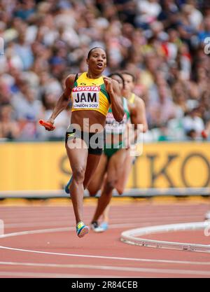 Anastasia Natalie LE-ROY nimmt an der 4x400 m langen Staffel bei der Leichtathletik-Weltmeisterschaft London 2017 Teil. Stockfoto