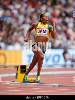 Anastasia Natalie LE-ROY nimmt an der 4x400 m langen Staffel bei der Leichtathletik-Weltmeisterschaft London 2017 Teil. Stockfoto