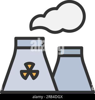 Vektorbild des Symbols „Kernkraftwerk“. Stock Vektor