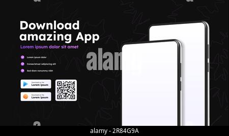 App dunkel herunterladen Stock Vektor