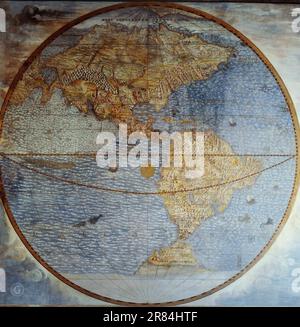 Antique World Maps HQ – Karte der westlichen Hemisphäre, 1583 Stockfoto
