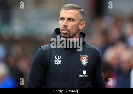 Aktenfoto vom 13. 05-2023 von Bournemouth Manager Gary O'Neil. Bournemouth hat Cheftrainer Gary O'Neil entlassen. Ausgabedatum: Montag, 19. Juni 2023. Stockfoto