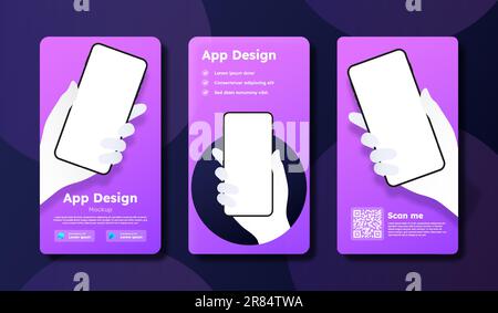 App-Poster-Set herunterladen Stock Vektor