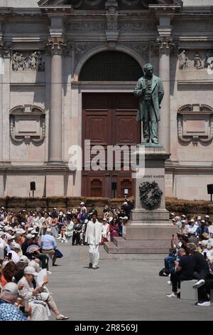 Mailand, Italien. 09. Juni 2022. Mailand, Mailand Fashion Week, Frühlingssommer 2024. Mailand, Herrenmode, Frühlingssommer 2024. Zegna Fashion Show Pictured: Model Credit: Independent Photo Agency/Alamy Live News Stockfoto