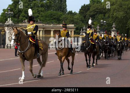 Königs Truppe Royal Horse Artillery Trooping the Colour Color 2023 Stockfoto