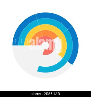 Zielgruppenanalyse konzentrischer Kreis Infografik Designvorlage Stock Vektor