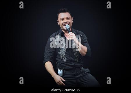 San Siro Stadium, Mailand, Italien, 18. Juni 2023, TIZIANO FERRO während TIZIANO FERRO TZN2023 - italienisches Sängerkonzert Stockfoto